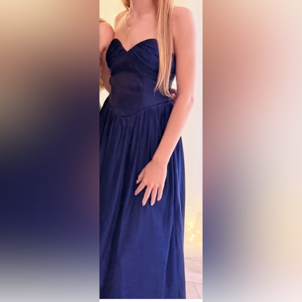 Strapless Lulus Navy iridescent Dress - Lulus size xs